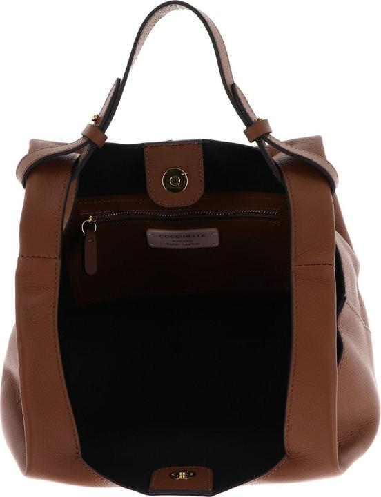 Actual product image Coccinelle Beat Shopping Double Grainy Leather Handbag