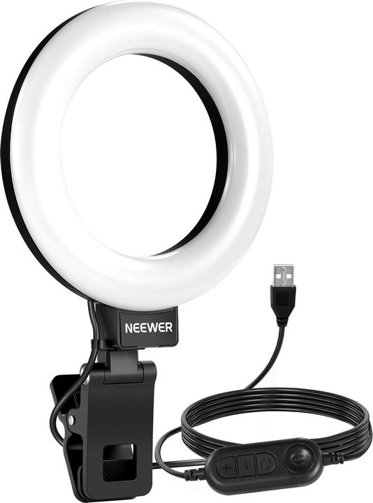 Actual product image Neewer BR60 5" clip-on ring light / desk stand (Ring light)