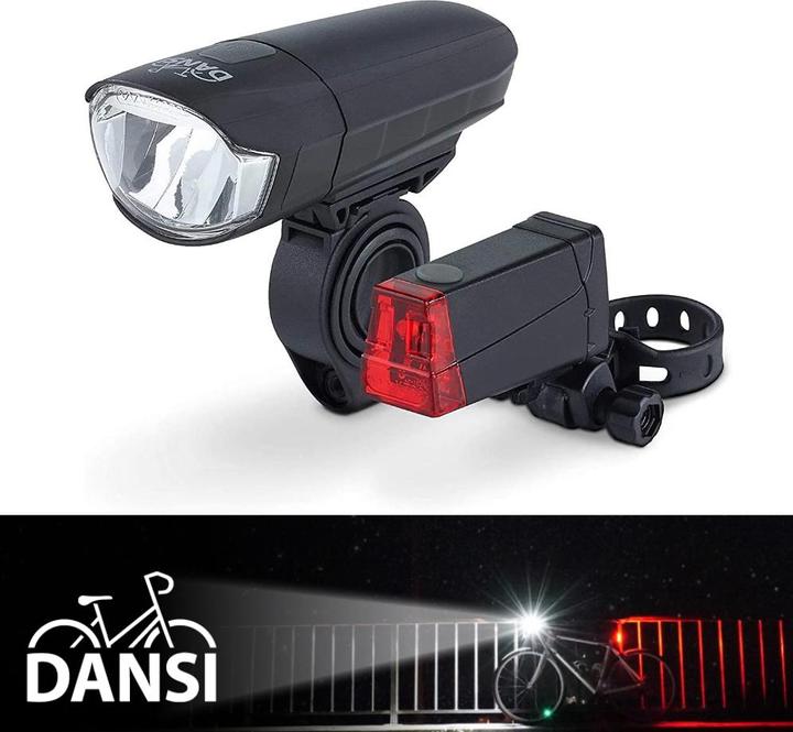 Immagine prodotto Dansi Set di luci per bicicletta a LED Basic (90 lm, 35 lm)