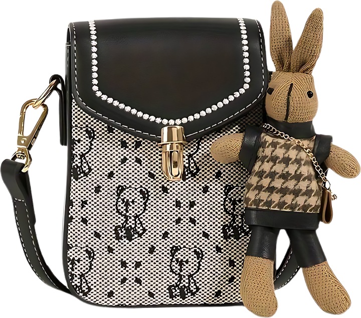Immagine prodotto Milkii Borsa con peluche, nera