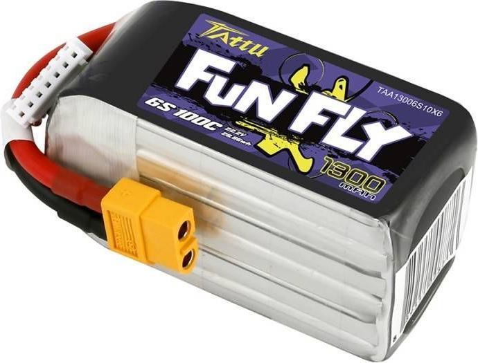 Produktbild Tattu Funfly battery 1300mAh 22,2V 100C 6S1P XT60 (22.20 V, 1300 mAh)