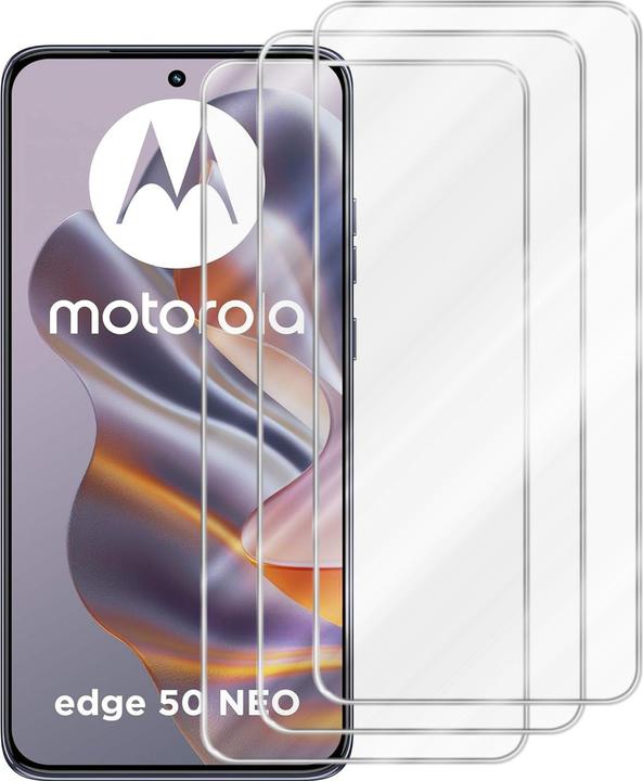 Produktbild Cadorabo Display Schutzglas für Motorola Moto Edge 50 Neo Schutzfolie 3er Pack (3 Stk., Motorola Edge 50 Neo)
