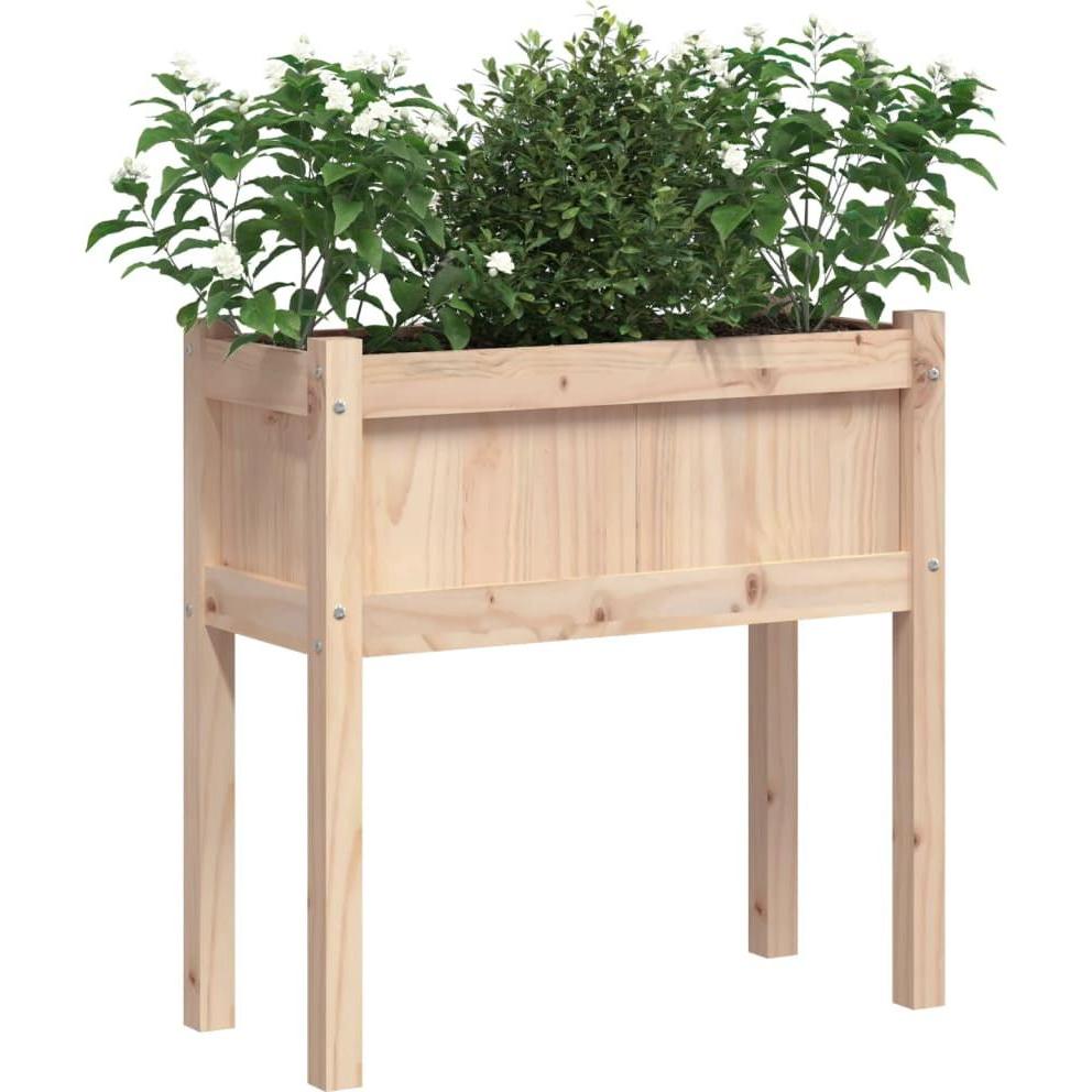 VidaXL, Hochbeet, Pflanzkübel 2 Stk. mit Beinen Massivholz Kiefer,Material