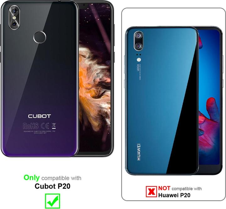 Produktbild Cadorabo Book Jeans Optik Cover (Huawei P20)