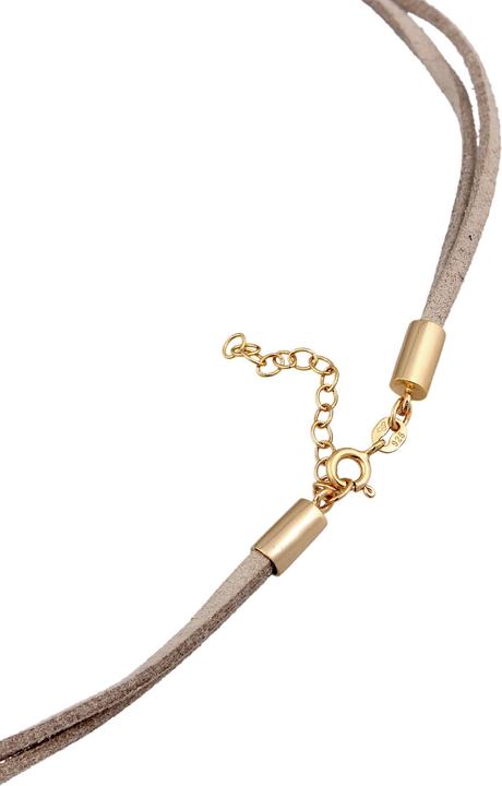 Image du produit Elli Choker, plaquette, chaîne textile (Similicuir, Argent sterling 925, Pas de pierre, 36 cm)