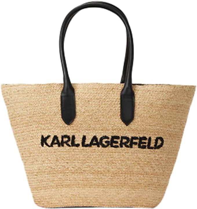 Immagine prodotto Karl Lagerfeld Borsa da spiaggia grande in raffia e cotone con logo