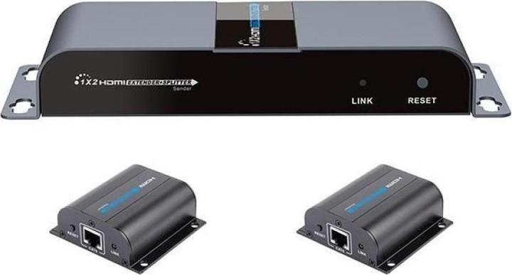 Actual product image Techly HDMI 1x2 Extender Splitter over CAT6/6a/7 50m with IR pass-back
