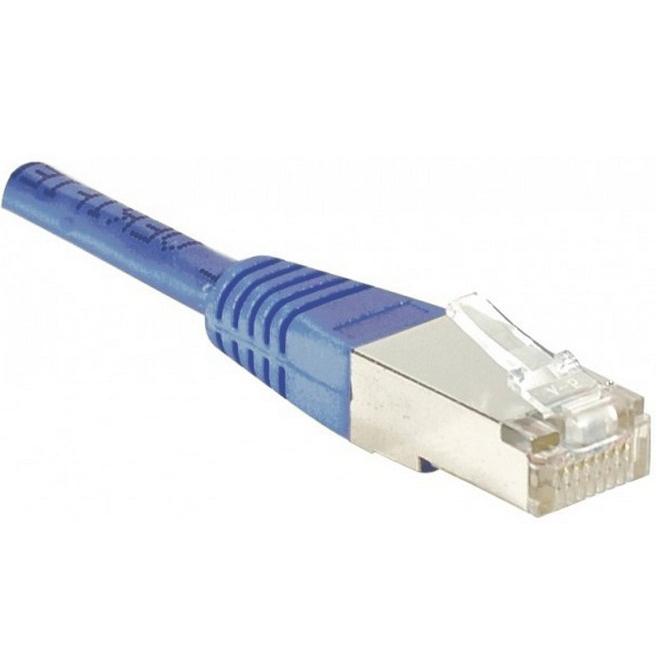 Exertis Connect Patchkabel F/UTP, CAT.6, schwarz, 10,0 m Patchkabel mit besonders schmalem Knickschutz (F/UTP, CAT6, 10 ...