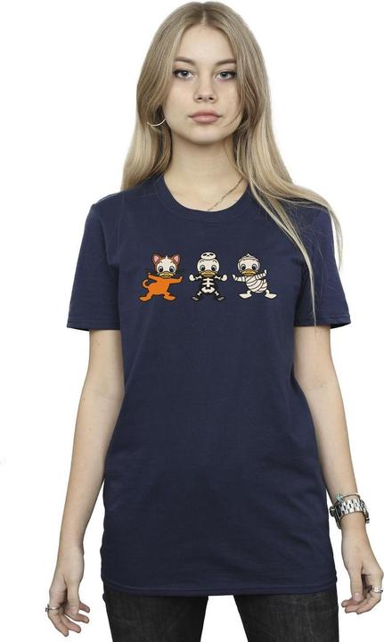 Actual product image Disney Womens/Ladies Duck Tales Halloween Costumes Cotton Boyfriend T-Shirt (S)