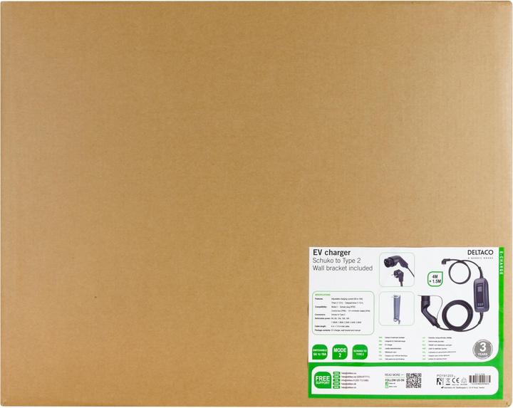 Actual product image Deltaco EV Charger (Type 2, 3.60 kW, 16 A, 4 m)
