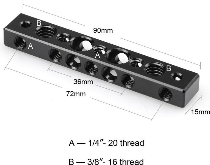 Image du produit SmallRig Bar à fromage avec trou de vis (Accessoires vidéo divers)