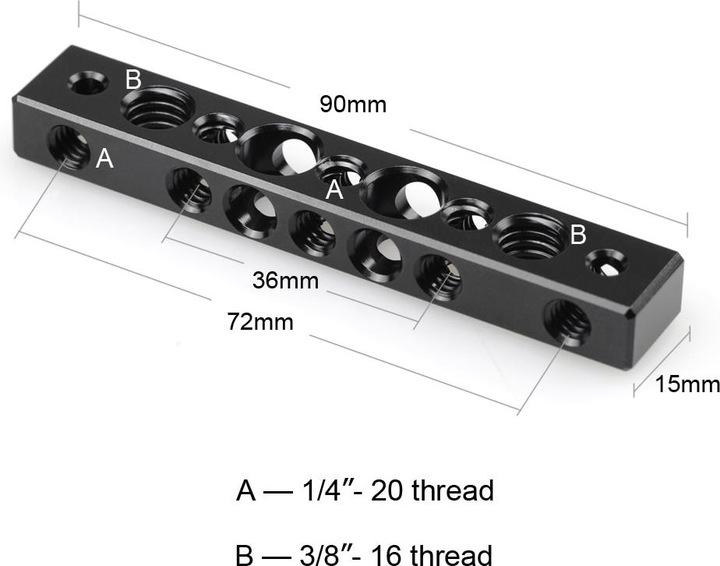 Actual product image SmallRig Cheese Bar with Screw Hole (Various video accessories)