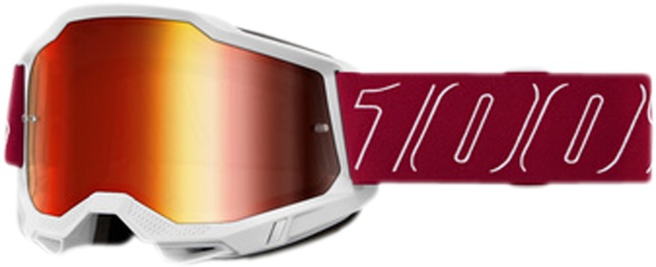 Immagine prodotto 100% Occhiali Accuri 2 Redline - Lenti rosso specchio (Bianco, Rosso Specchio)