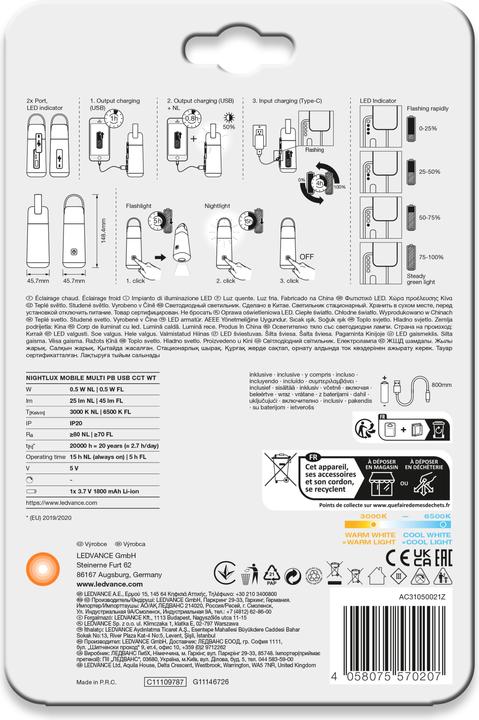 Immagine prodotto Ledvance Nightlux Mobile Multi Pb USB Cct Wtledv