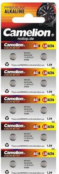 Actual product image Camelion AG4, LR66, LR626, 377 Alkaline (10 pcs., SR66, 18 mAh)