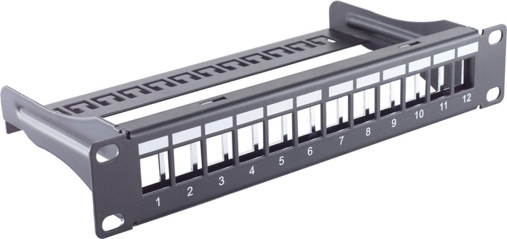 Image du produit Shiverpeaks S/CONN maximum connectivity 25,40cm (10") Panneau Keystone, 12 voies, 1U, STP, noir