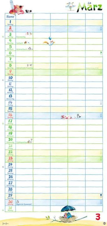 Actual product image Heye Familienplaner (21 x 45 cm)