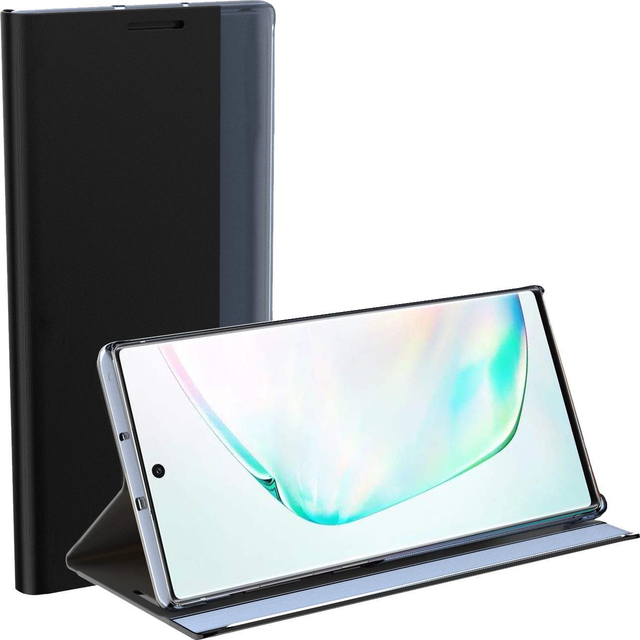 Hurtel Sleep Case Custodia tipo libreria con Smart Window per iPhone 13 mini nero (Apple iPhone 13 mini), Cover smartphone, Nero