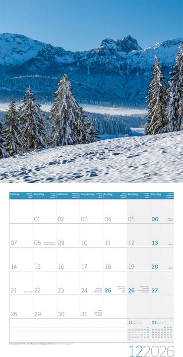 Image du produit Bäume Kalender 2026 - 30x30 (30 x 30 cm, Couverture rigide, Français, Anglais, Allemand, Italien)