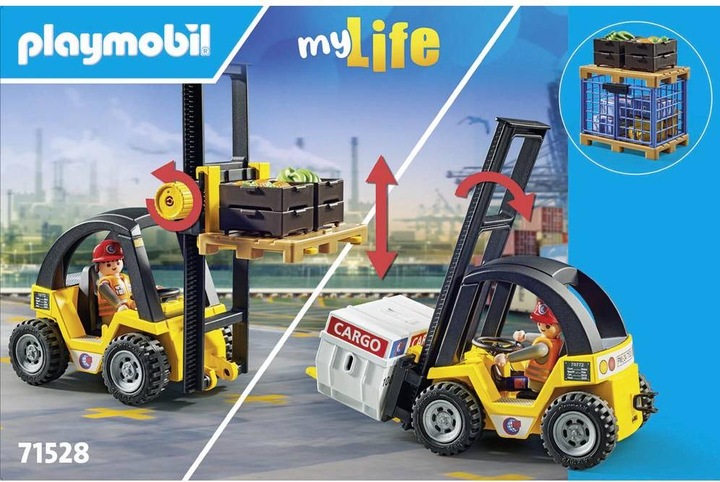 Immagine prodotto Playmobil Carrello elevatore con carico (71528, Playmobil La mia vita)