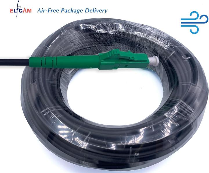 Image du produit Elfcam Cavo in Fibra Ottica Esterno LC/APC a LC/APC OS2 Simplex Monomodale (100 m)