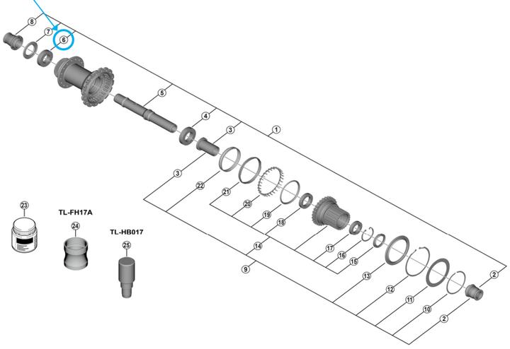 Shimano Industrielager FH-M9210-B 15x28x7mm