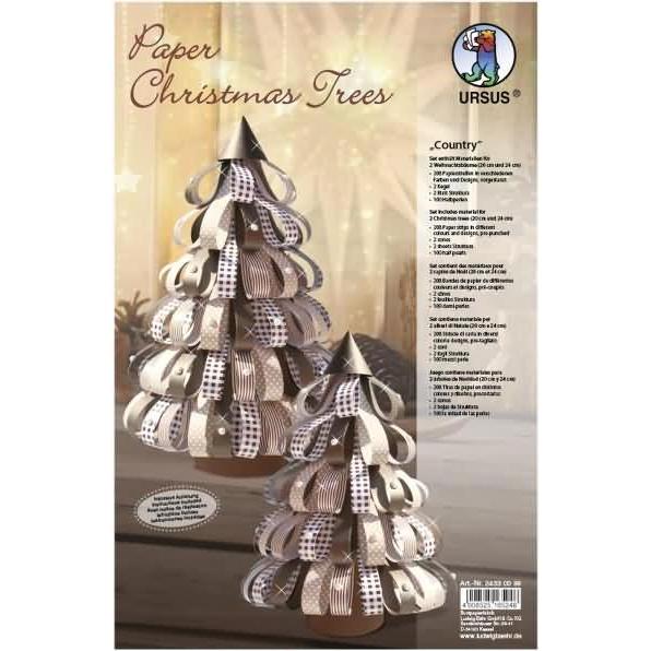 Ursus Bastelset Paper Christmas Trees Country