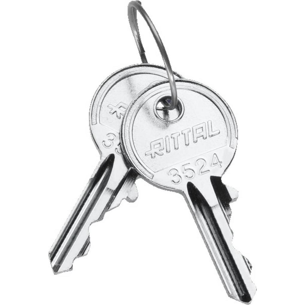 Rittal Enclosure key Security lock 3524 E 2 pc(s), Serverschrank Zubehör, Silber