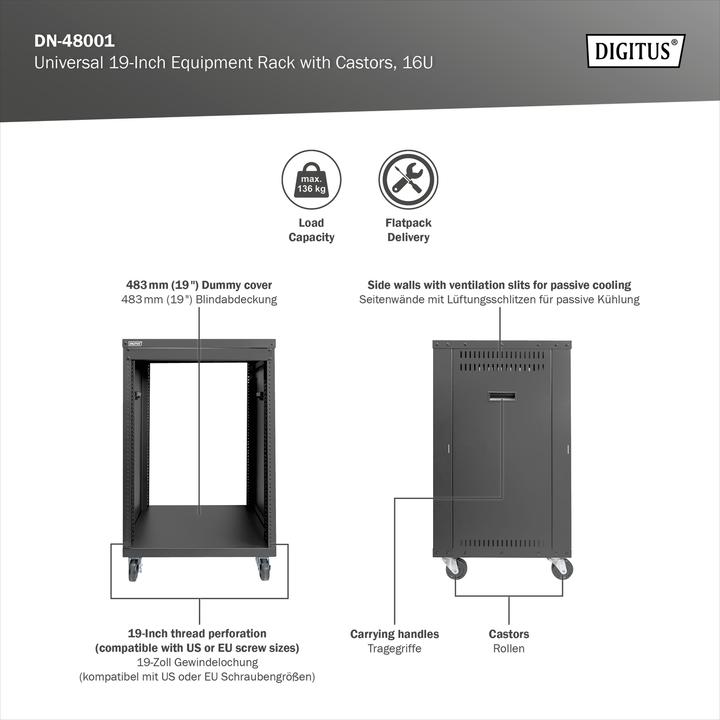 Actual product image Digitus DN-48001 (16 RU, 19 inch rack)