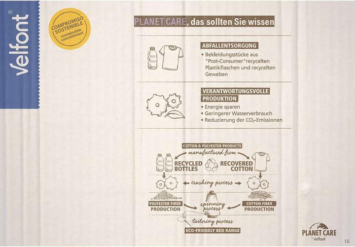 Nutritional values and ingredients Velfont Eco Aqua (200 x 200 cm)