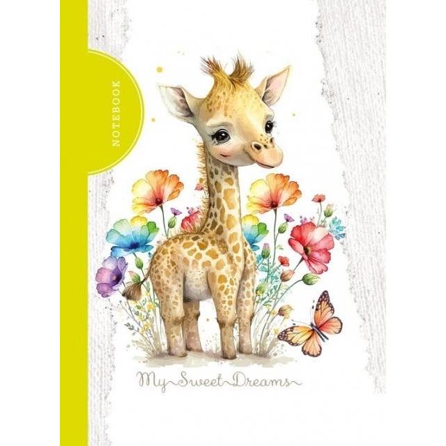 Teka, Quaderni + Bloc notes, Dekoratives Notizbuch 105x148/48K Raster TW Giraffe (Copertina rigida)