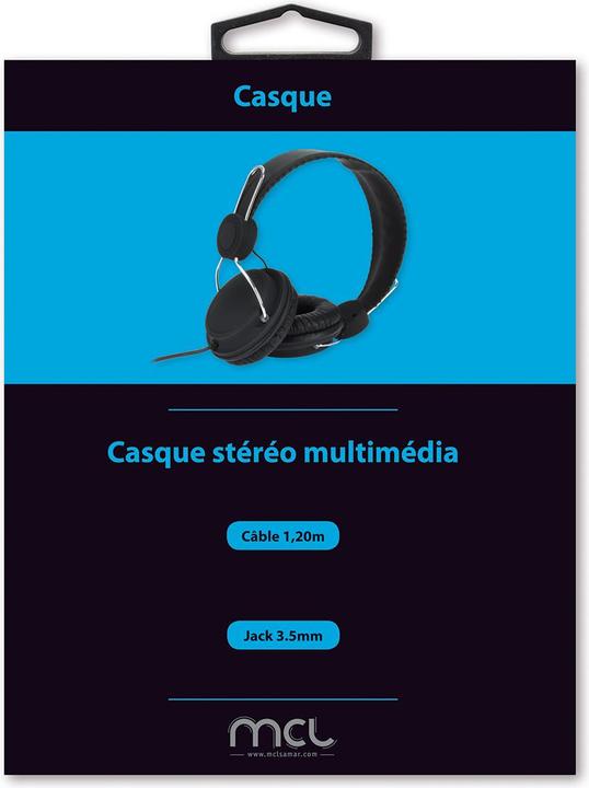 Immagine prodotto MCL Casco stéréo 1,20m (Noir) (Cablato)