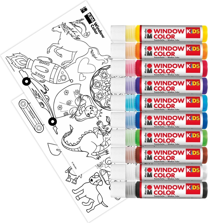 Immagine prodotto Marabu Finestra colore divertimento & fantasia (Multicolore, 250 ml)