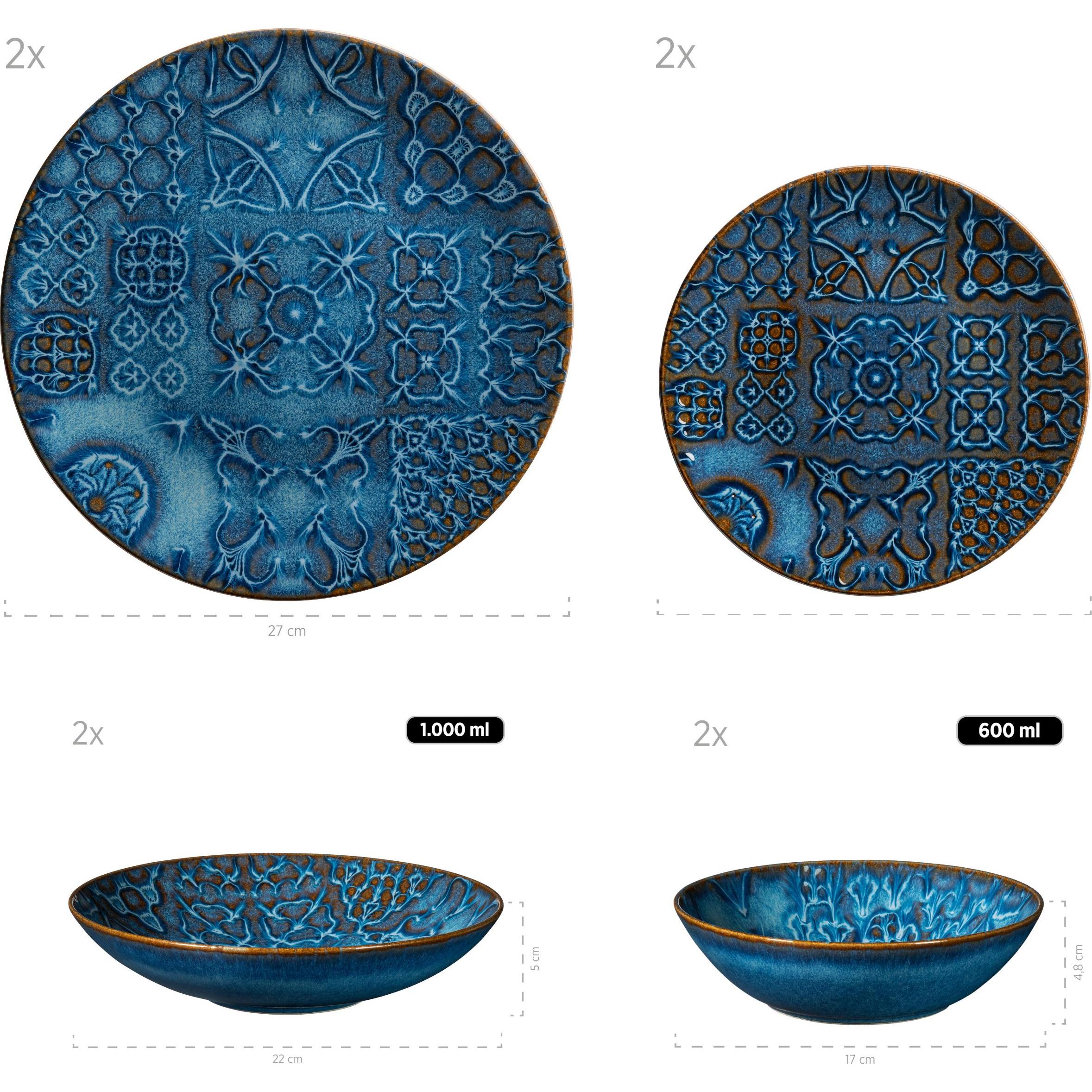Mäser, Geschirrset, Traditional Tiles (8 Stück)