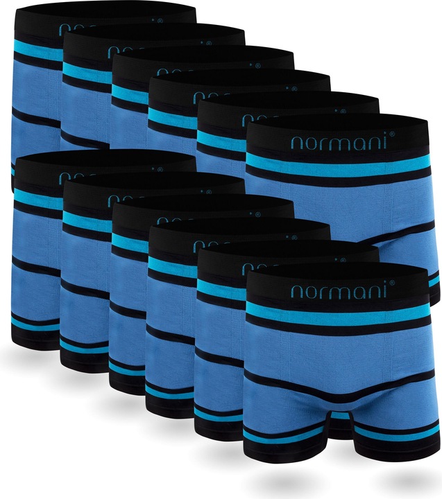 Produktbild Normani 12 Stück Mikrofaser-Boxershorts für Herren (S/M, 12er Pack)