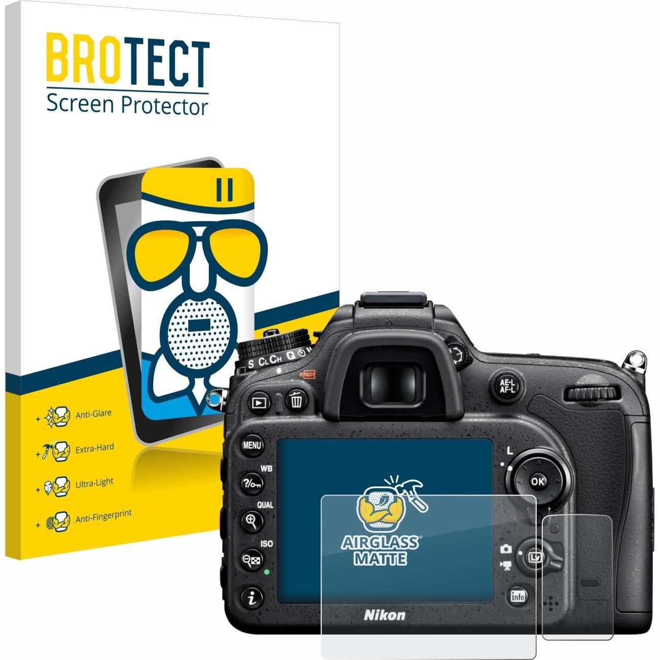 BROTECT AirGlass Panzerglasfolie Matt (Displayschutz, D7100), Kameraschutz