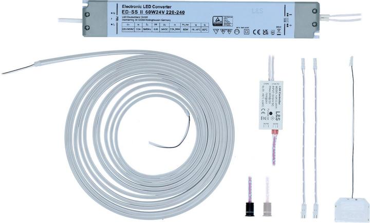 Produktbild L&S Komplettset LED Band Octopus Slim Line 24 V (Neutralweiss, Warmweiss, 500 cm, Indoor)