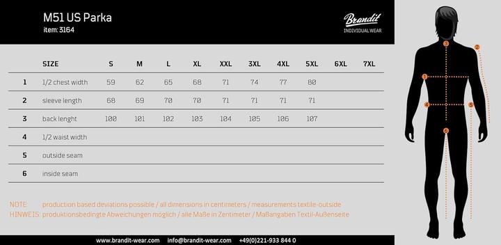 Produktbild Brandit M51 US Parka Grösse S Farbe Dunkles Tarnmuster (S)