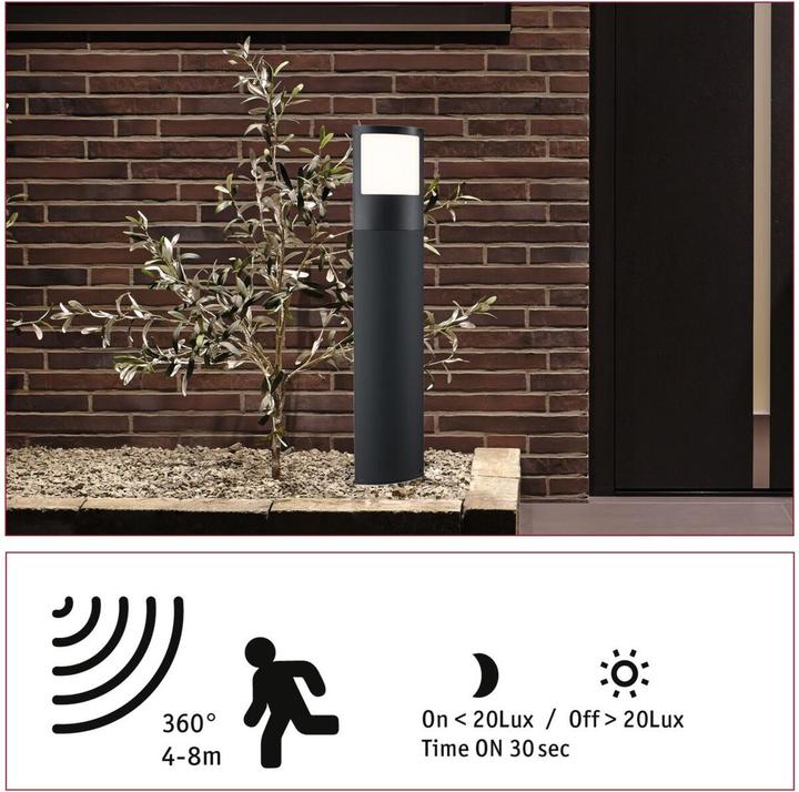 Image du produit Paulmann Borne d'éclairage Padea (1200 lm, IP44)