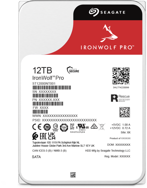 Actual product image Seagate IronWolf Pro (12 TB, 3.5", CMR)