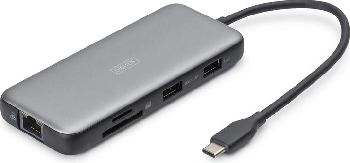 Actual product image Digitus USB-C docking station, 8-port (USB-C, 8 ports)
