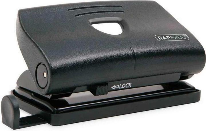 Rapesco 810-P 2-fach Locher 12 Blatt Kapazität, Schwarz