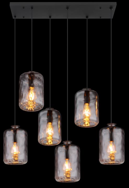 Image du produit Globo Lampe à Suspendre Métal Noir Mat, 6xe27 (E27)