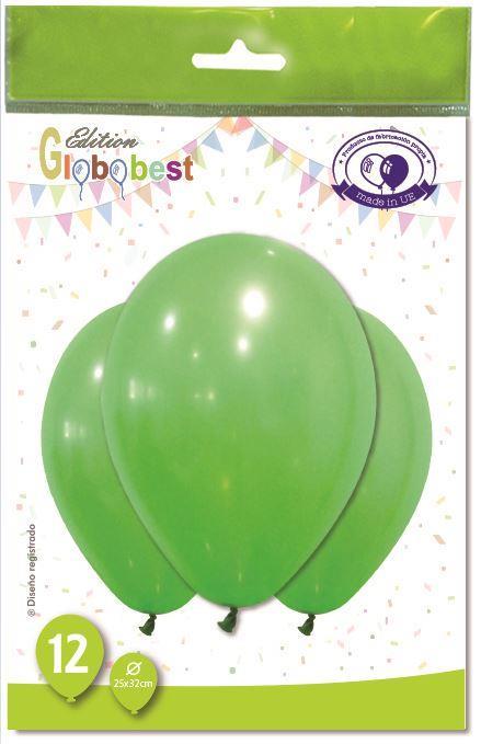 Globolandia Balloon, green, D25 cm 12 pcs (12x)