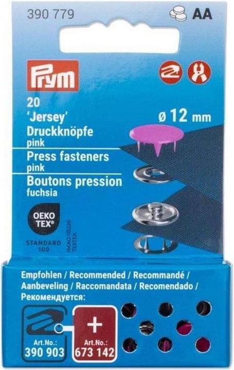 Produktbild Prym Nähfrei-Druckknöpfe Jersey 12 mm pink 20 St.