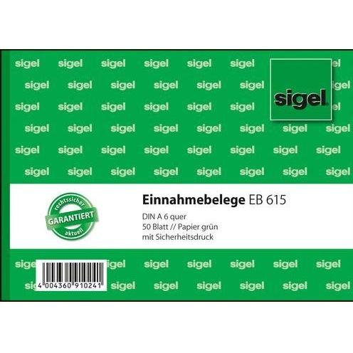Sigel, Polizza di versamento, Modulo per ricevute Formato carta: DIN A6 orizzontale Grammatura: 60 g/m² (50 x)