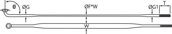 Productafbeelding MGA CNSpoke Aero494 2,0-1,2*3,0-2,0 Roestvrij staal 294 mm zwart 36 st.