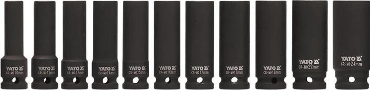 Actual product image Yato Deep Impact Socket Set (10 mm, 12 mm, 13 mm, 14 mm, 15 mm, 16 mm, 17 mm, 18 mm, 19 mm, 22 mm, 24 mm)