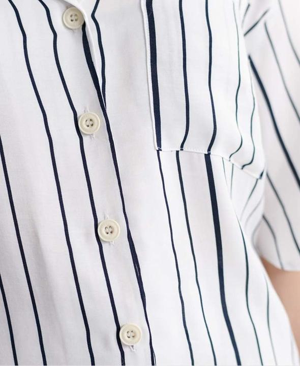 Immagine prodotto Superdry Dames Edit Revere Blouse Blouse, wit (White Stripe D1f)., L (L)