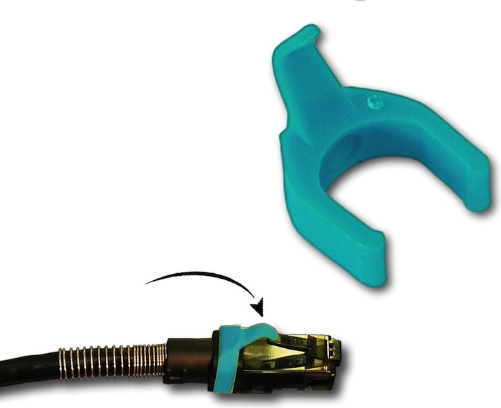 Produktbild PatchSee PatchClip TU/PC - Farbcodierung für Stecker - Türkisblau (Packung mit 50) (Netzwerk Zubehör)